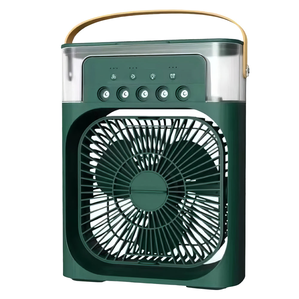 Mini Desktop Mist Fan with Humidifier and Mood Light – USB Powered 3 Speeds 600ml Water Tank