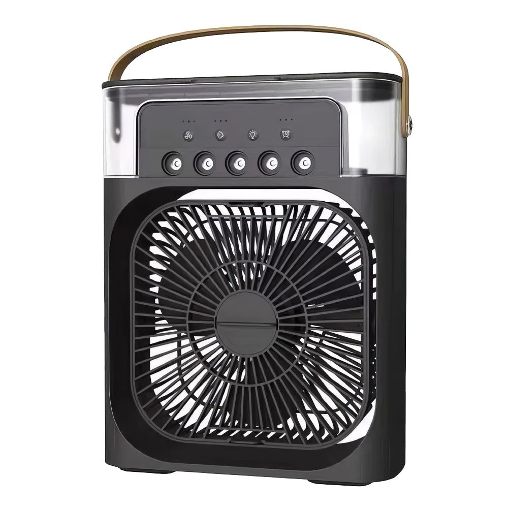 Mini Desktop Mist Fan with Humidifier and Mood Light – USB Powered 3 Speeds 600ml Water Tank