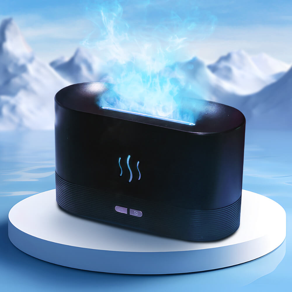 Flame Effect Aroma Diffuser with 7-Color Light and Auto Shut-Off