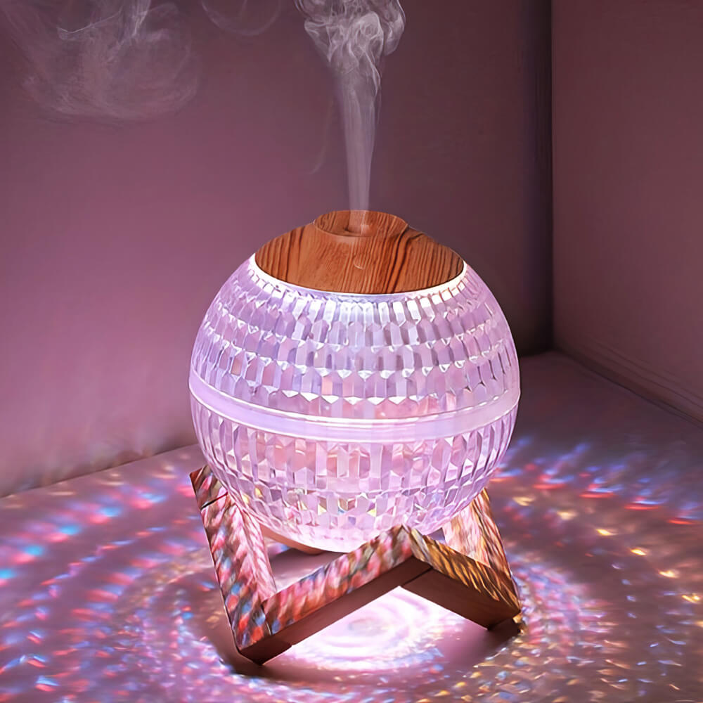 Mini Crystal Ball USB Humidifier with Colorful Light and Aroma Diffuser