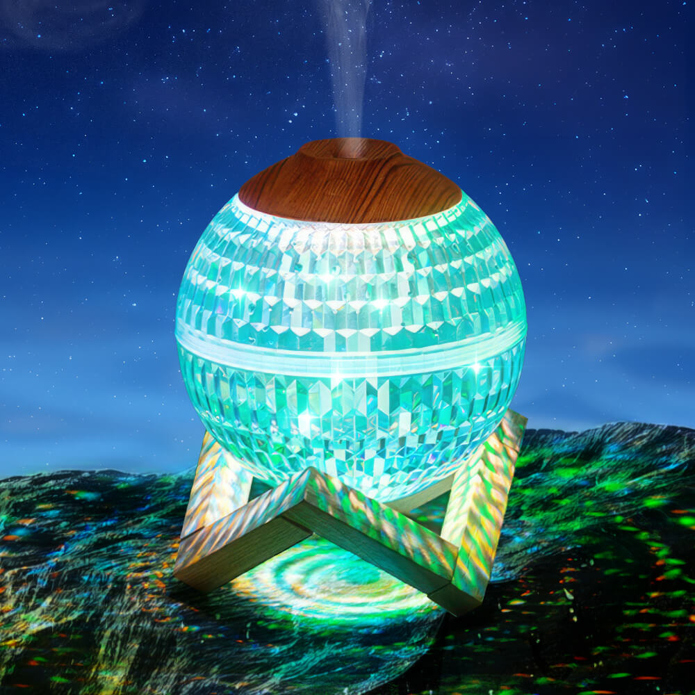 Mini Crystal Ball USB Humidifier with Colorful Light and Aroma Diffuser