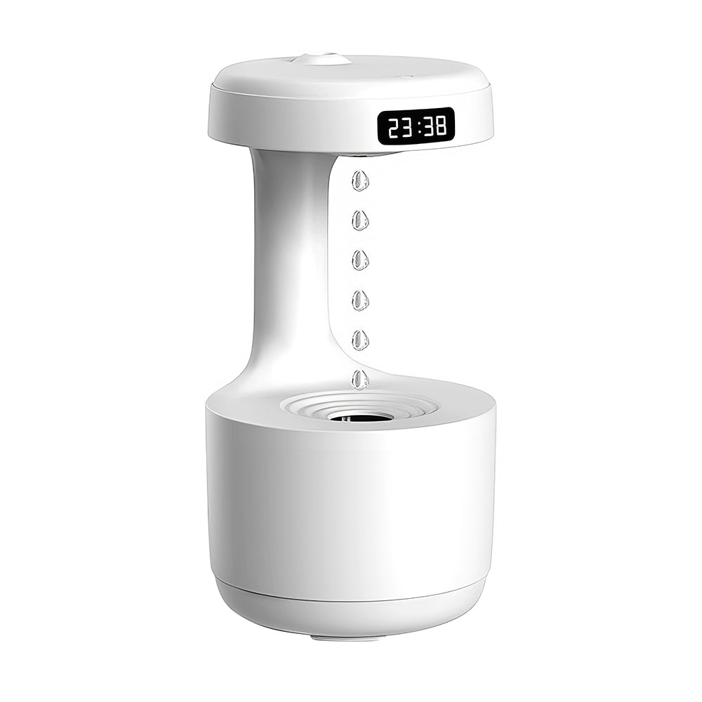 Anti-Gravity Ultrasonic Humidifier with LED Clock Display