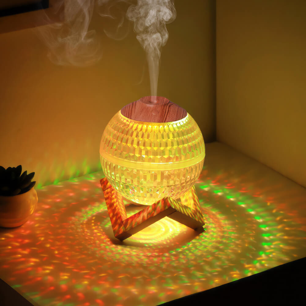 Mini Crystal Ball USB Humidifier with Colorful Light and Aroma Diffuser