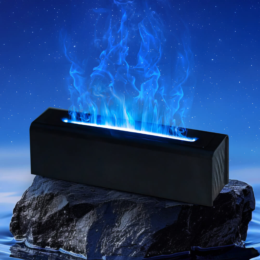 Flame Effect Aromatherapy Diffuser with Cool Mist and LED Light