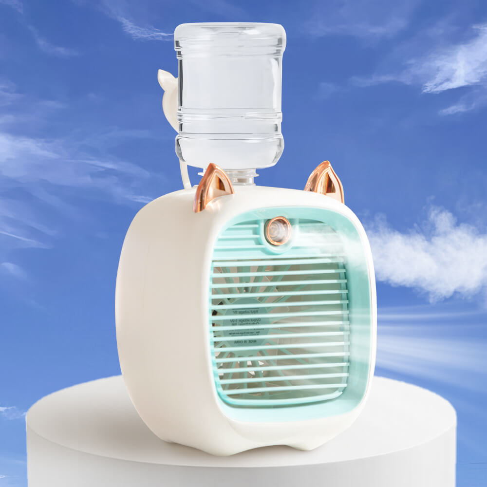 USB Misting Fan & Humidifier – Desktop Air Cooler with 3 Speeds
