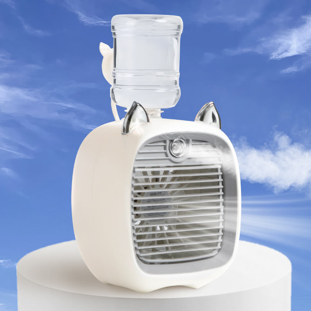 USB Misting Fan & Humidifier – Desktop Air Cooler with 3 Speeds
