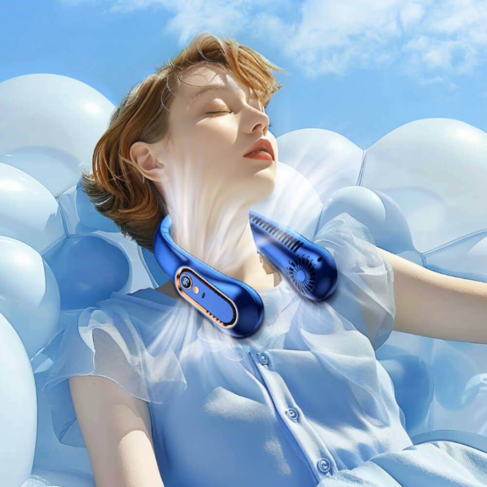Portable Neck Fan – 5-Speed Bladeless Wearable Cooling Fan