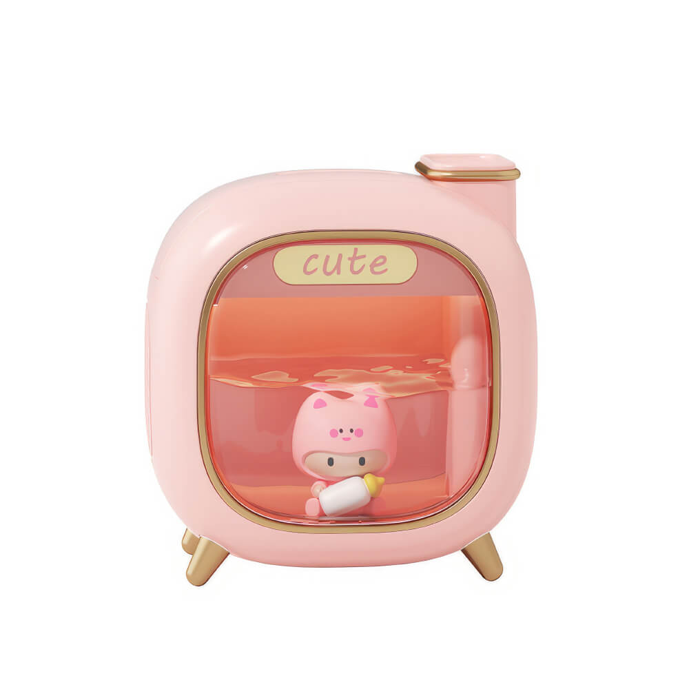 USB Dual Mist Humidifier with Night Light and Essential Oil Diffuser – 500ml