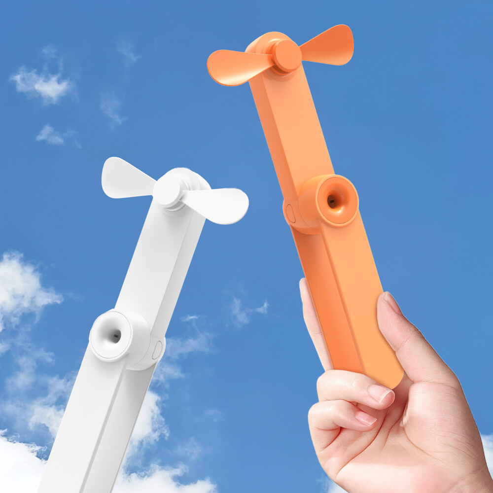 Handheld Mini Folding Fan – USB Rechargeable Pocket Fan