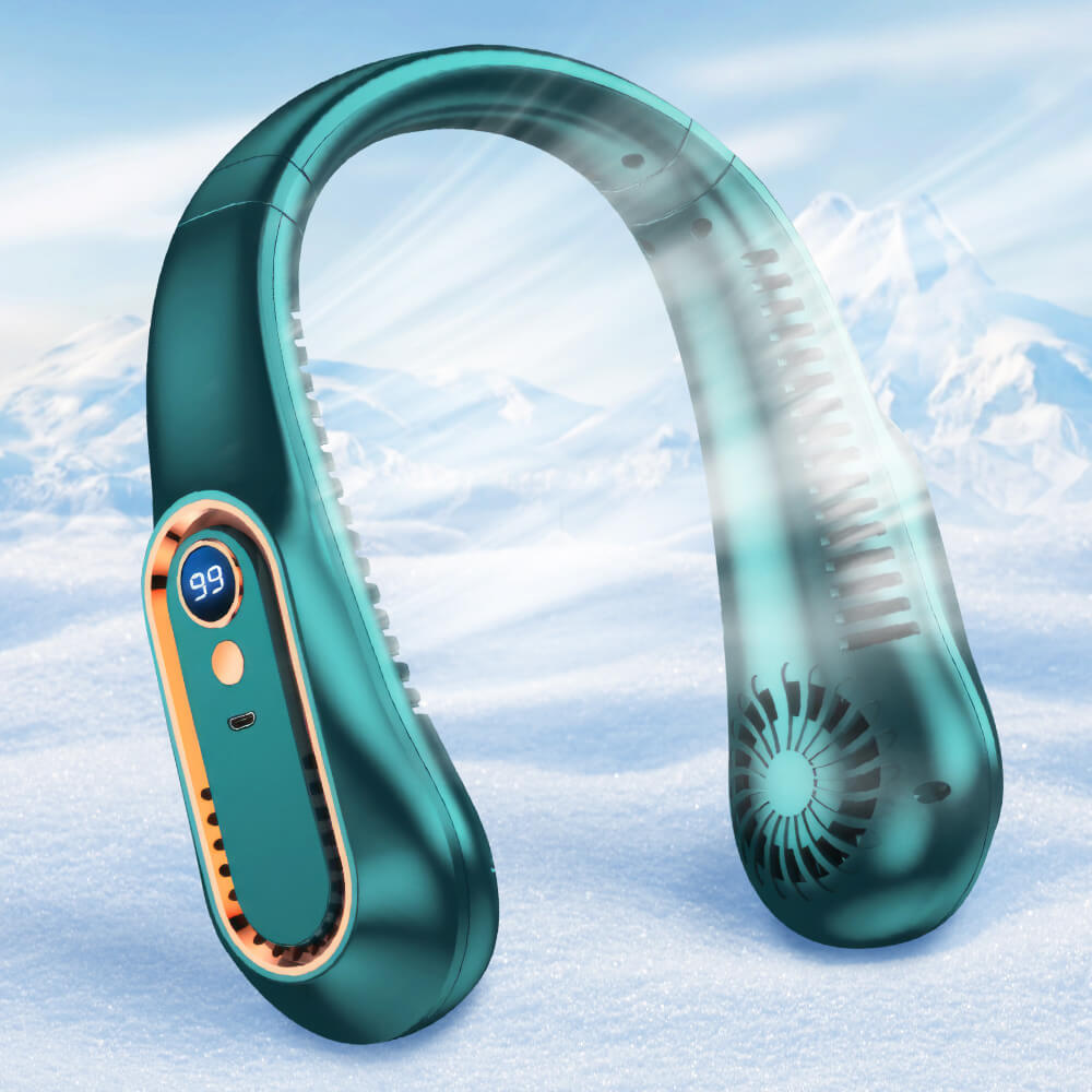 Portable Neck Fan – 5-Speed Bladeless Wearable Cooling Fan