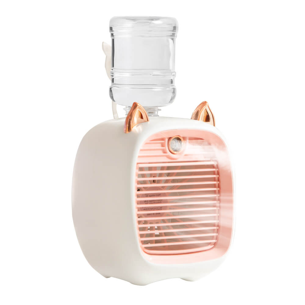 USB Misting Fan & Humidifier – Desktop Air Cooler with 3 Speeds